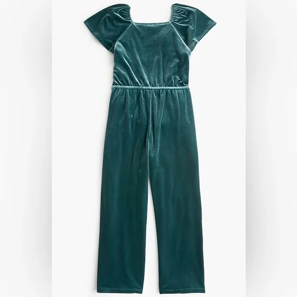 Crewcuts Girls' velvet flutter-sleeve jumpsuit - Picture 2 of 4
